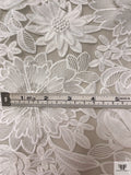 3D Floral Embroidered Organza - Light Ivory