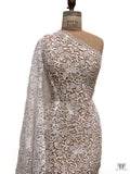 Floral Vines Corded Lightweight Guipure Lace - Light Ivory