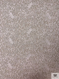 Floral Vines Corded Lightweight Guipure Lace - Light Ivory