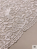 Floral Vines Corded Lightweight Guipure Lace - Light Ivory