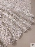 Floral Vines Corded Lightweight Guipure Lace - Light Ivory