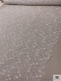 Floral Lightweight Guipure Lace - Light Ivory