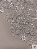 Floral Lightweight Guipure Lace - Light Ivory