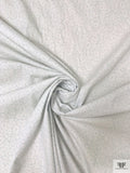Summer Floral Printed Cotton Poplin - White / Pale Seafoam