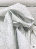 Summer Floral Printed Cotton Poplin - White / Pale Seafoam