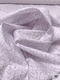 Summer Floral Printed Cotton Poplin - Lavender / White