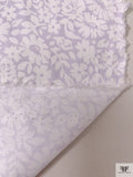 Summer Floral Printed Cotton Poplin - Lavender / White