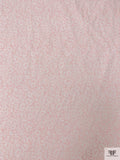Summer Floral Printed Cotton Poplin - Pale Peach Pink / White