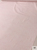 Summer Floral Printed Cotton Poplin - Pale Peach Pink / White