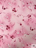 Floral Printed Stretch Cotton Poplin - Pink / Magenta