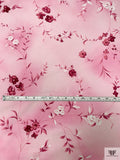 Floral Printed Stretch Cotton Poplin - Pink / Magenta