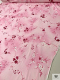 Floral Printed Stretch Cotton Poplin - Pink / Magenta