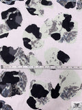 Abstract Block Printed Heavy Cotton Voile - Black / Grey / Off-White / Mint