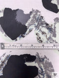 Abstract Block Printed Heavy Cotton Voile - Black / Grey / Off-White / Mint