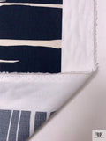 Striped Border Printed Stretch Cotton Poplin - Multicolor