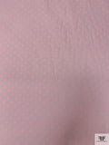 Made in Spain Swiss Dot Cotton Voile - Baby Pink / Neon Orange