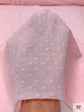 Made in Spain Swiss Dot Cotton Voile - Baby Pink / Neon Orange