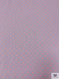 Made in Spain Swiss Dot Cotton Voile - Baby Pink / Neon Orange