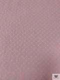 Made in Spain Swiss Dot Cotton Voile - Baby Pink / Neon Orange