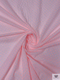 Made in Spain Swiss Dot Cotton Voile - Baby Pink / Neon Orange