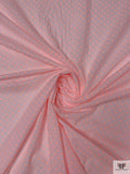 Made in Spain Swiss Dot Cotton Voile - Baby Pink / Neon Orange