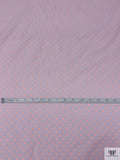 Made in Spain Swiss Dot Cotton Voile - Baby Pink / Neon Orange