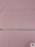 Made in Spain Swiss Dot Cotton Voile - Baby Pink / Neon Orange