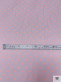 Made in Spain Swiss Dot Cotton Voile - Baby Pink / Neon Orange