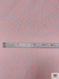 Made in Spain Swiss Dot Cotton Voile - Baby Pink / Neon Orange