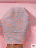 Made in Spain Swiss Dot Cotton Voile - Baby Pink / Neon Orange
