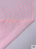 Made in Spain Swiss Dot Cotton Voile - Baby Pink / Neon Orange