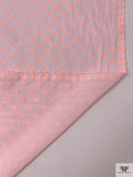 Made in Spain Swiss Dot Cotton Voile - Baby Pink / Neon Orange