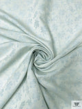 Italian Floral Cotton Jacquard - Icy Pale Blue