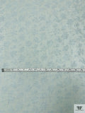 Italian Floral Cotton Jacquard - Icy Pale Blue