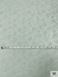 Italian Floral Cotton Jacquard - Icy Pale Blue