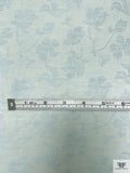 Italian Floral Cotton Jacquard - Icy Pale Blue