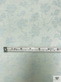Italian Floral Cotton Jacquard - Icy Pale Blue