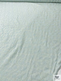 Italian Floral Cotton Jacquard - Icy Pale Blue