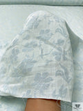 Italian Floral Cotton Jacquard - Icy Pale Blue