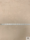 Gauze-Like Linen Jacquard with Sheer Leaf Stem Design - Nude