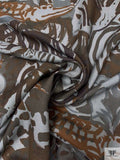 Italian Safari Animal Printed Linen - Browns / Greys