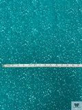 Italian Novelty Burnout Jacquard Linen - Turquoise