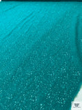 Italian Novelty Burnout Jacquard Linen - Turquoise