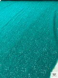 Italian Novelty Burnout Jacquard Linen - Turquoise