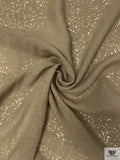 Italian Novelty Burnout Jacquard Linen - Khaki