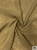 Italian Novelty Burnout Jacquard Linen - Khaki