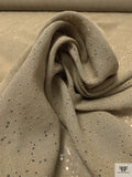 Italian Novelty Burnout Jacquard Linen - Khaki