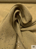 Italian Novelty Burnout Jacquard Linen - Khaki
