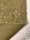 Italian Novelty Burnout Jacquard Linen - Khaki
