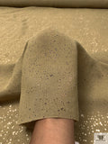 Italian Novelty Burnout Jacquard Linen - Khaki